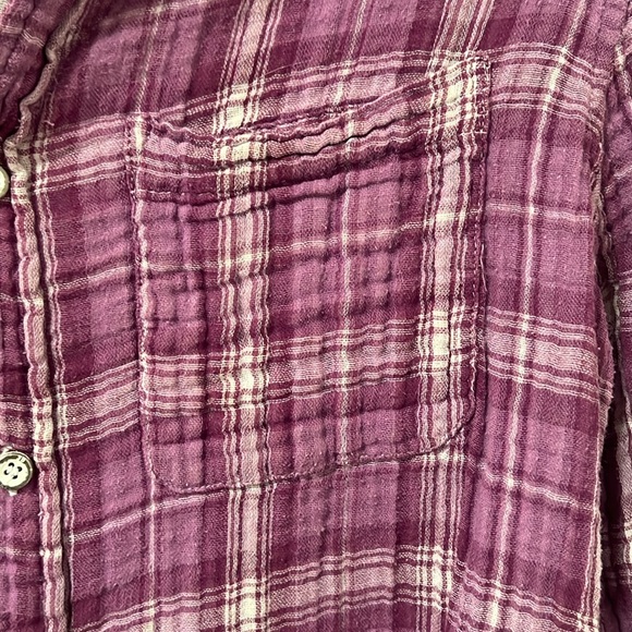 Joe’s Jeans Women The Shirt Plaid/Purple Small - Picture 4 of 8